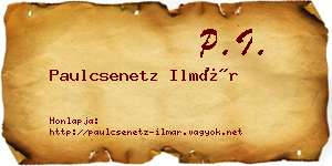 Paulcsenetz Ilmár névjegykártya